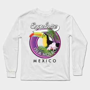 Isla Holbox Mexico travel patch. Long Sleeve T-Shirt